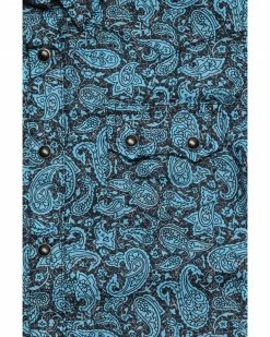 Roper Girls' Paisley Printed Snap Long Sleeve Shirt Blue 13 Roper Girls' Paisley Printed Snap Long Sleeve Shirt Blue -Roper Shop 2000287208 400 P5