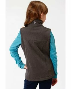 Roper Girls' Grey Softshell Fleece Vest -Roper Shop 2000287213 020 P3