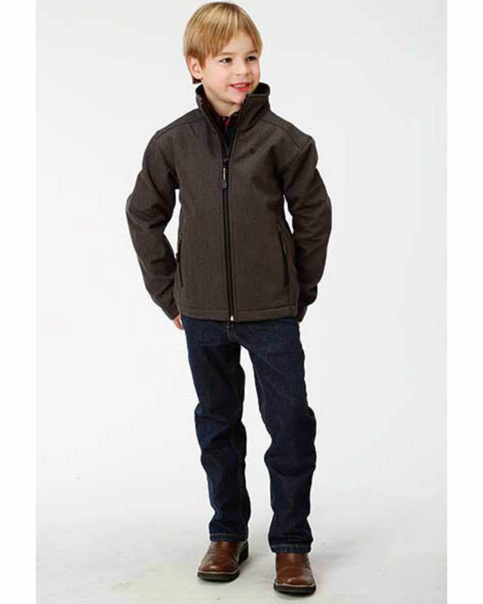 Roper Boys' Grey Hi Tech Fleece Zip Up Jacket 5 Roper Boys' Grey Hi Tech Fleece Zip Up Jacket - Image 3