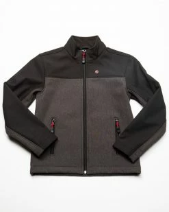 Roper Boys' Hi Tech Fleece Zip Up Jacket Black