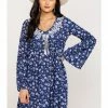 Roper Women's Navy Floral Print Dress Blue 1 Roper Women's Navy Floral Print Dress Blue -Roper Shop 2000287271 400 P1