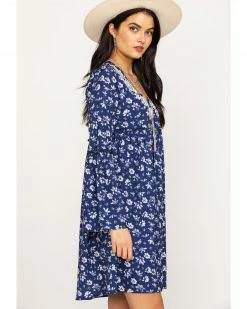 Roper Women's Navy Floral Print Dress Blue 11 Roper Women's Navy Floral Print Dress Blue -Roper Shop 2000287271 400 P3