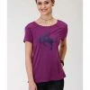 Roper Women's Bucking Bronco Graphic Short Sleeve Tee Purple -Roper Shop 2000287300 500 P1