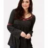 Roper Studio West Women's Bell Sleeve Embroidered Top Black 2 Roper Studio West Women's Bell Sleeve Embroidered Top Black -Roper Shop 2000287303 001 P1