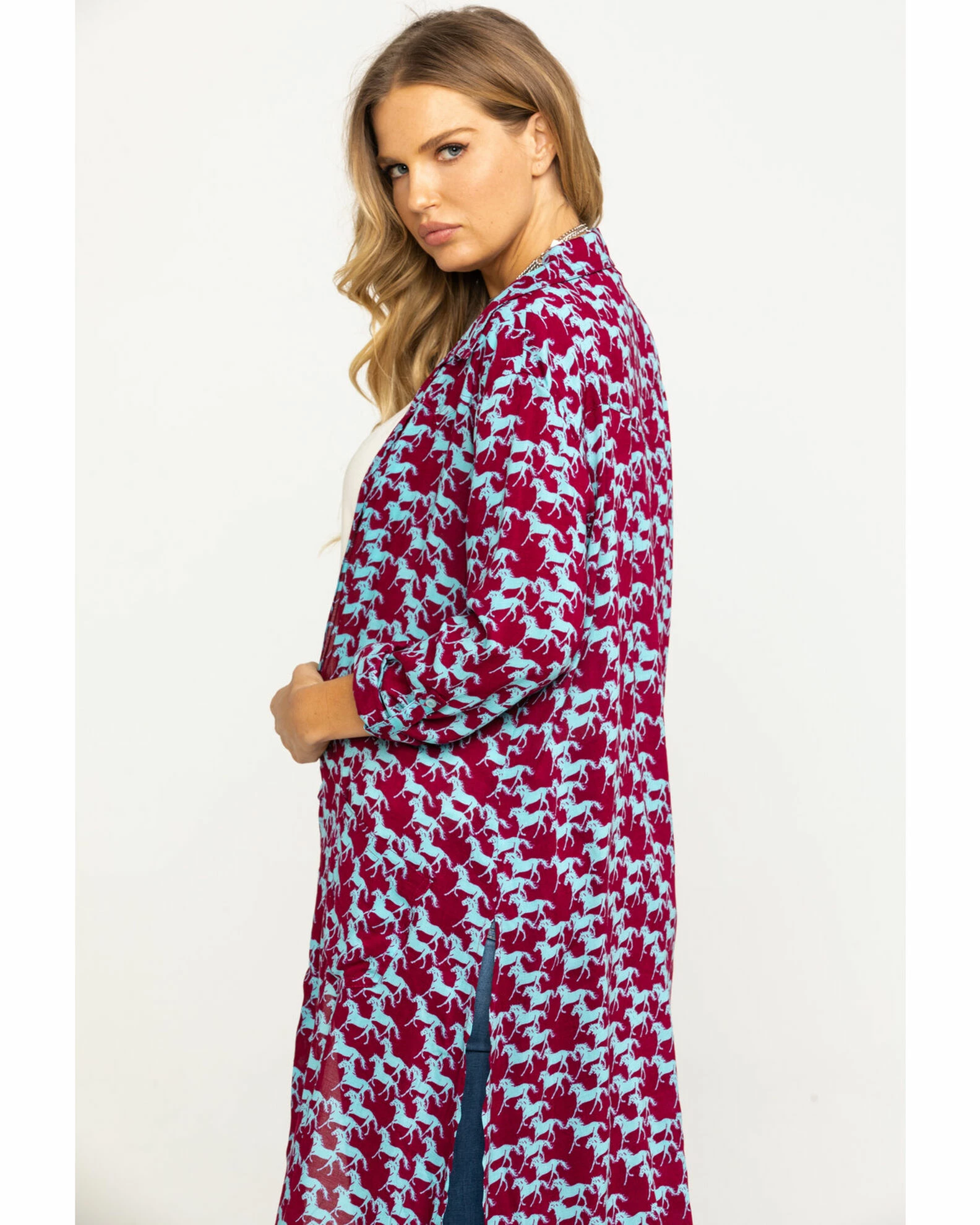 Roper Women's Stampede Print Kimono Multi 6 Roper Women's Stampede Print Kimono Multi - Image 5