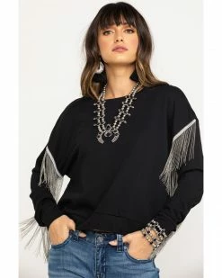 Roper Women's Chain Fringe Long Sleeve Top Black 15 Roper Women's Chain Fringe Long Sleeve Top Black -Roper Shop 2000290563 001 P1 1