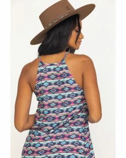 Roper Women's Southwestern Print Tank Dress Blue 13 Roper Women's Southwestern Print Tank Dress Blue -Roper Shop 2000295414 400 P5
