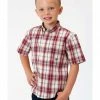 Roper Amarillo Boys' Vintage Plaid Button Short Sleeve Western Shirt Red 2 Roper Amarillo Boys' Vintage Plaid Button Short Sleeve Western Shirt Red -Roper Shop 2000295442 600 P1