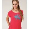 Roper Women's Red Bronco Graphic Lace-Up Tee -Roper Shop 2000296817 600 P1