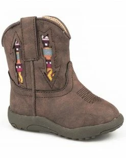 Roper Toddler Boys' Southwestern Arrow Western Boots - Round Toe For Toddler-Boys' Brown