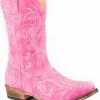 Roper Girls' Pink All Over Embroidery Western Boots - Square Toe -Roper Shop 2000309379 650 P1