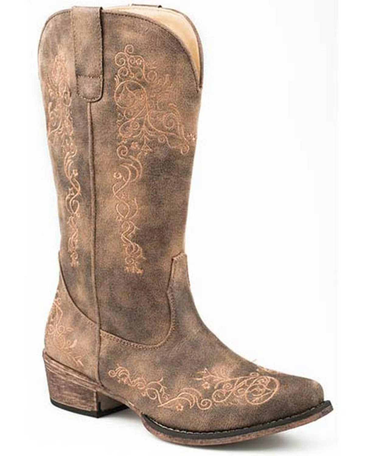 Roper Women's Vintage Brown Western Boots - Snip Toe 4 Roper Women's Vintage Brown Western Boots - Snip Toe - Image 2