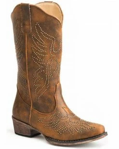Roper Women's Vintage Brown Western Boots - Snip Toe
