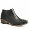 Roper Women's Black Sofia Faux Caiman Fashion Booties - Snip Toe 2 Roper Women's Black Sofia Faux Caiman Fashion Booties - Snip Toe -Roper Shop 2000309441 001 P1
