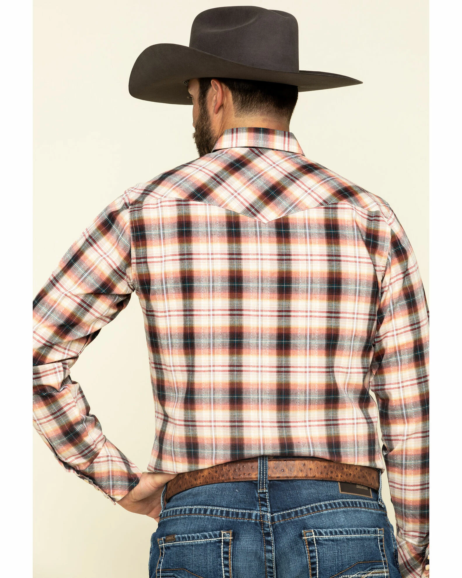 Roper Men's West Made Multi Rope Plaid Long Sleeve Western Shirt 4 Roper Men's West Made Multi Rope Plaid Long Sleeve Western Shirt - Image 2