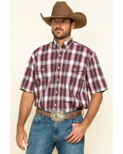 Roper Men's Amarillo Red Barn Plaid Short Sleeve Western Shirt 15 Roper Men's Amarillo Red Barn Plaid Short Sleeve Western Shirt -Roper Shop 2000315202 600 P1 1