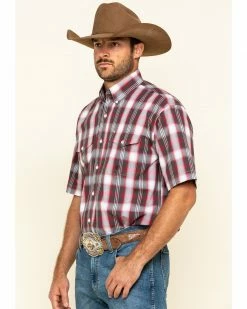 Roper Men's Amarillo Red Barn Plaid Short Sleeve Western Shirt 11 Roper Men's Amarillo Red Barn Plaid Short Sleeve Western Shirt -Roper Shop 2000315202 600 P3