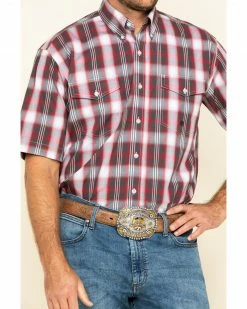 Roper Men's Amarillo Red Barn Plaid Short Sleeve Western Shirt 12 Roper Men's Amarillo Red Barn Plaid Short Sleeve Western Shirt -Roper Shop 2000315202 600 P4