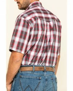 Roper Men's Amarillo Red Barn Plaid Short Sleeve Western Shirt 13 Roper Men's Amarillo Red Barn Plaid Short Sleeve Western Shirt -Roper Shop 2000315202 600 P5