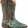 Roper Girls' Glitter Leopard Western Boots - Square Toe 2 Roper Girls' Glitter Leopard Western Boots - Square Toe -Roper Shop 2000321238 200 P1