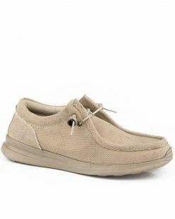 Roper Men's Tan Chillin Chukka Shoes - Moc toe