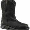 Roper Men's Air Bottom Tumbled Leather Work Boots - Round Toe Black 1 Roper Men's Air Bottom Tumbled Leather Work Boots - Round Toe Black -Roper Shop 2000324975 001 P1