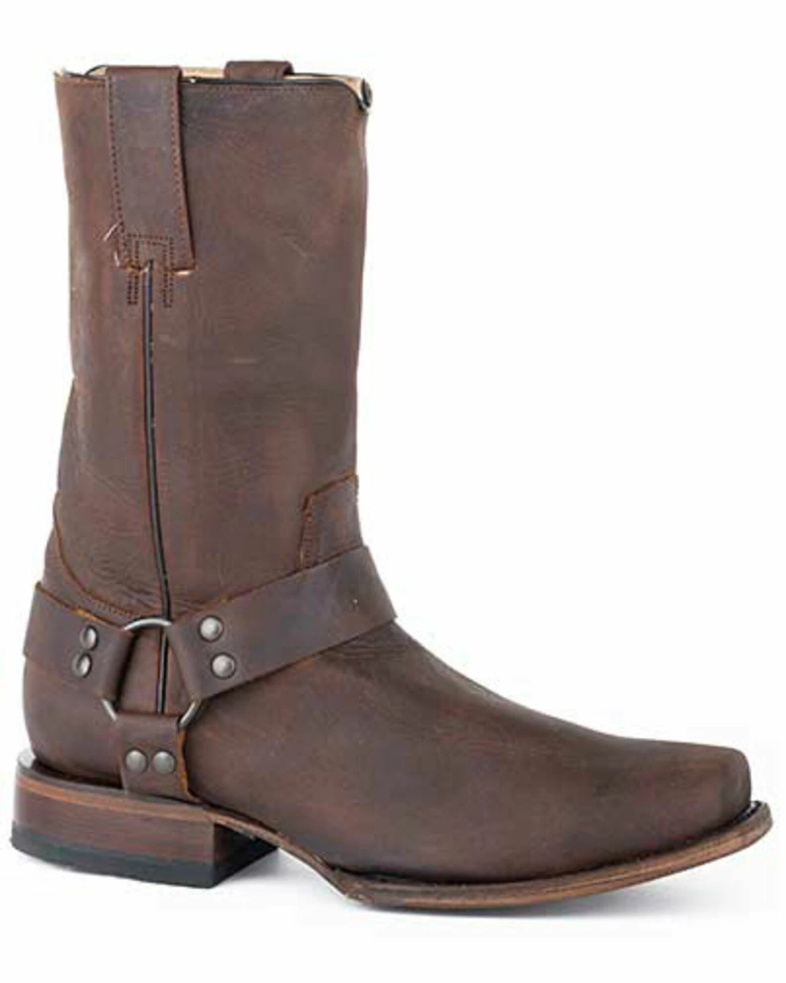 Roper Men's Biker Brown Western Boots - Square Toe 3 Roper Men's Biker Brown Western Boots - Square Toe