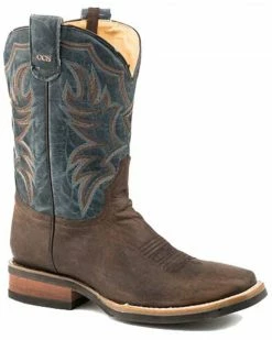 Roper Men's Marksman Western Boots - Square Toe Brown