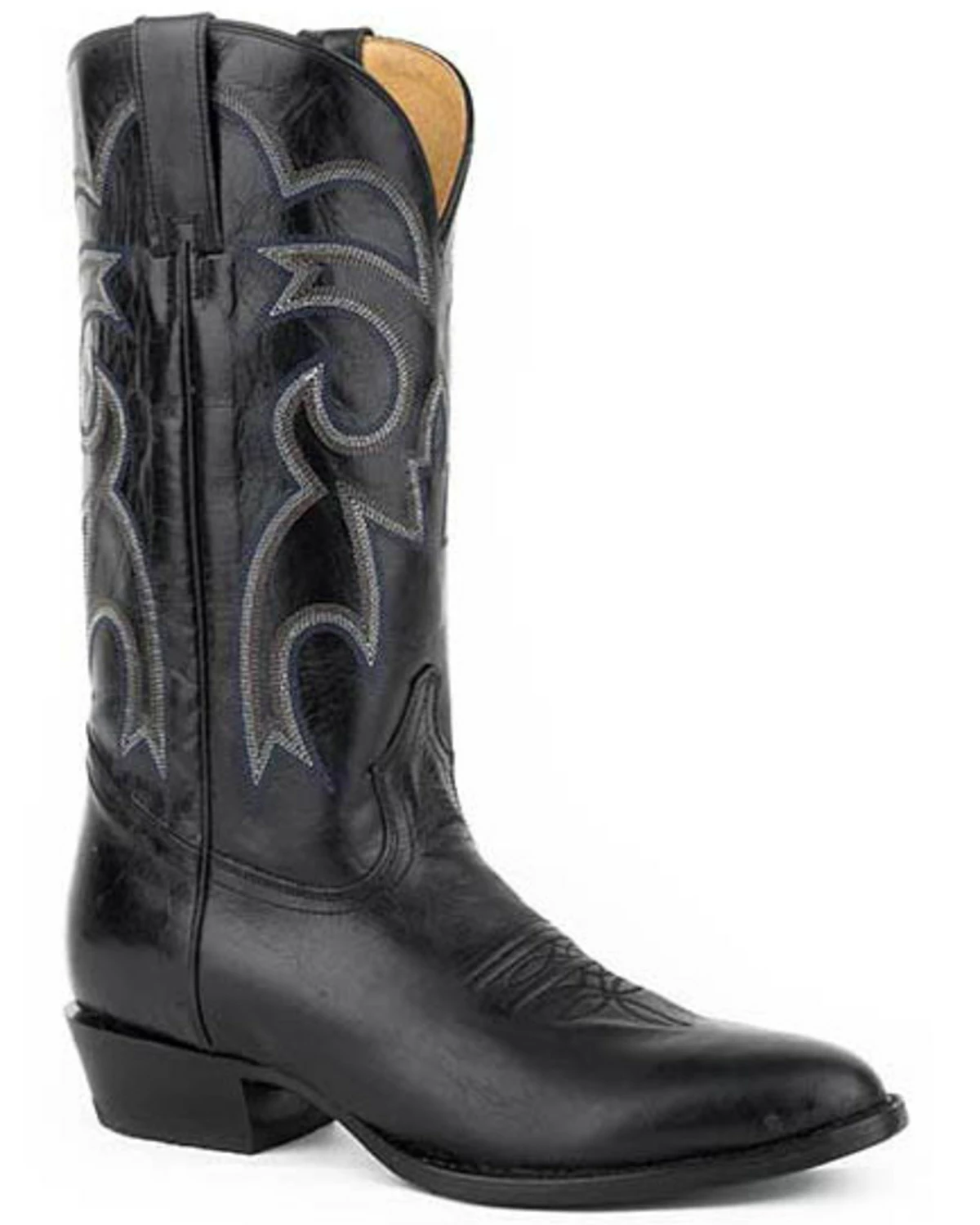 Roper Men's Parker Black Western Boots - Round Toe 4 Roper Men's Parker Black Western Boots - Round Toe - Image 2