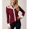Roper Studio West Women's Red Vintage Floral Embroidered Long Sleeve Western Shirt 2 Roper Studio West Women's Red Vintage Floral Embroidered Long Sleeve Western Shirt -Roper Shop 2000326041 600 P1