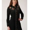 Roper Old West Women's Desert Cactus Long Sleeve Western Dress Black 1 Roper Old West Women's Desert Cactus Long Sleeve Western Dress Black -Roper Shop 2000326042 001 P1