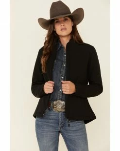 Roper Women's Black Softshell Bonded Fleece Lined Jacket