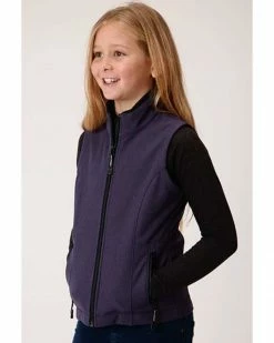Roper Girls' Purple Softshell Fleece Vest 9 Roper Girls' Purple Softshell Fleece Vest -Roper Shop 2000326155 500 P1 1