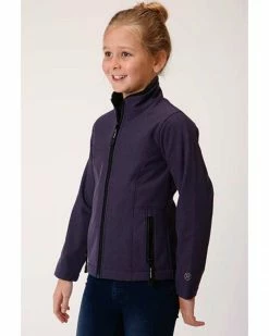 Roper Girls' Softshell Fleece Jacket Purple 9 Roper Girls' Softshell Fleece Jacket Purple -Roper Shop 2000326157 500 P1 1