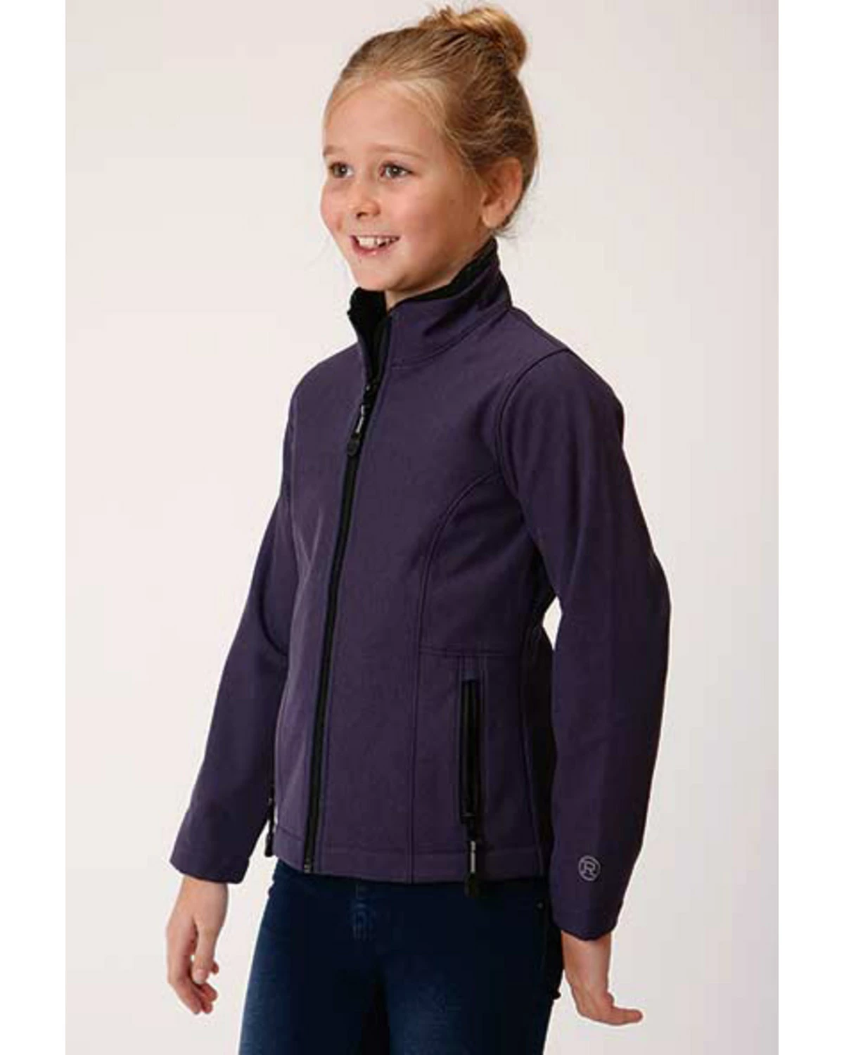 Roper Girls' Softshell Fleece Jacket Purple 6 Roper Girls' Softshell Fleece Jacket Purple - Image 4