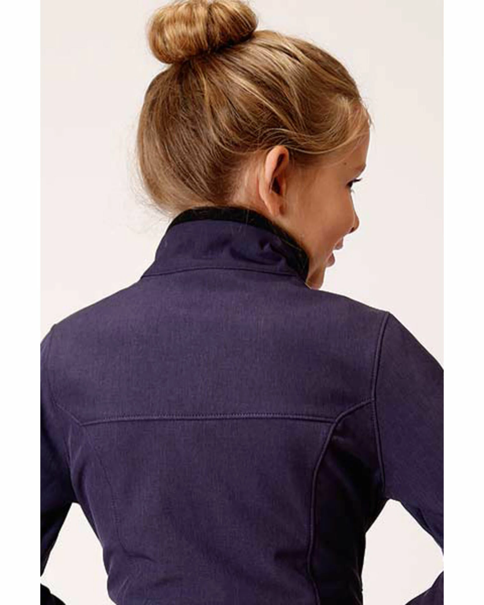 Roper Girls' Softshell Fleece Jacket Purple 4 Roper Girls' Softshell Fleece Jacket Purple - Image 2