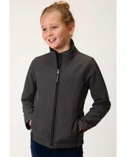Roper Girls' Charcoal Softshell Jacket 9 Roper Girls' Charcoal Softshell Jacket -Roper Shop 2000326158 022 P1 1