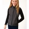 Roper Girls' Grey Softshell Fleece Vest Charcoal 2 Roper Girls' Grey Softshell Fleece Vest Charcoal -Roper Shop 2000326159 022 P1