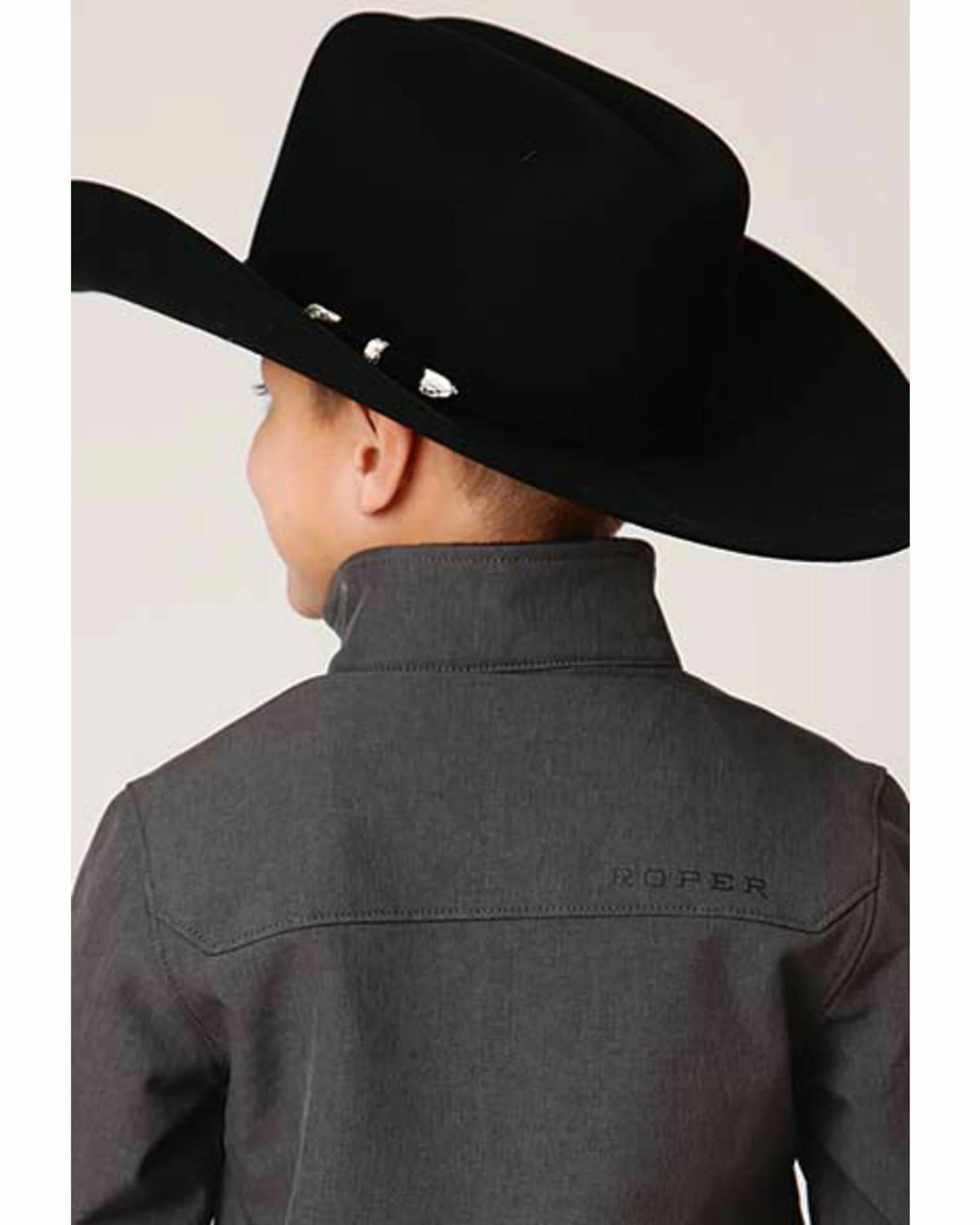 Roper Boys' Grey Hi Tech Fleece Softshell Jacket 4 Roper Boys' Grey Hi Tech Fleece Softshell Jacket - Image 2