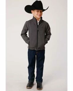 Roper Boys' Grey Hi Tech Fleece Softshell Jacket 8 Roper Boys' Grey Hi Tech Fleece Softshell Jacket -Roper Shop 2000326183 020 P3