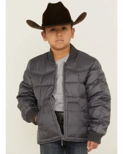 Roper Boys' Grey Rangewear Poly Filled Down Jacket