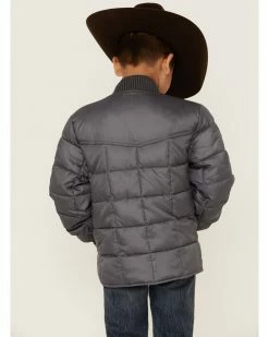 Roper Boys' Grey Rangewear Poly Filled Down Jacket 9 Roper Boys' Grey Rangewear Poly Filled Down Jacket -Roper Shop 2000326186 020 P3