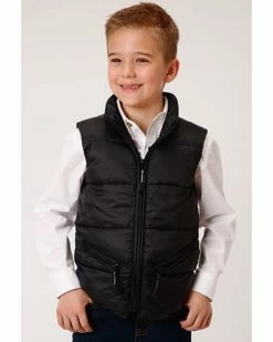 Roper Boys' Black Crushable Poly Filled Parachute Vest 9 Roper Boys' Black Crushable Poly Filled Parachute Vest -Roper Shop 2000326187 001 P1 1