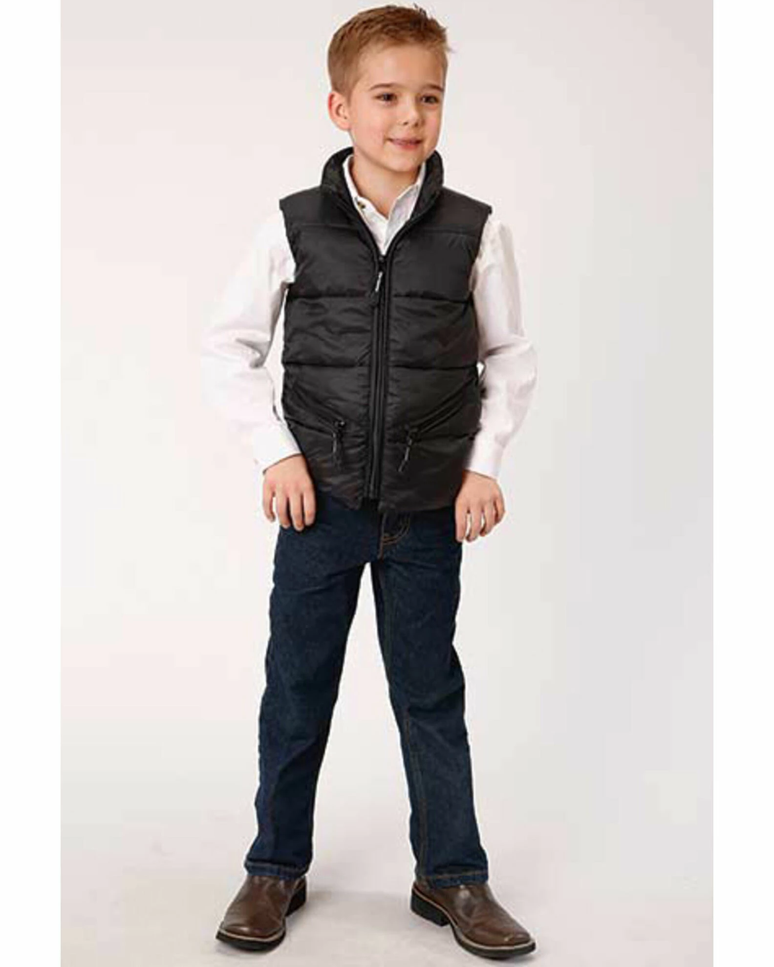 Roper Boys' Black Crushable Poly Filled Parachute Vest 5 Roper Boys' Black Crushable Poly Filled Parachute Vest - Image 3