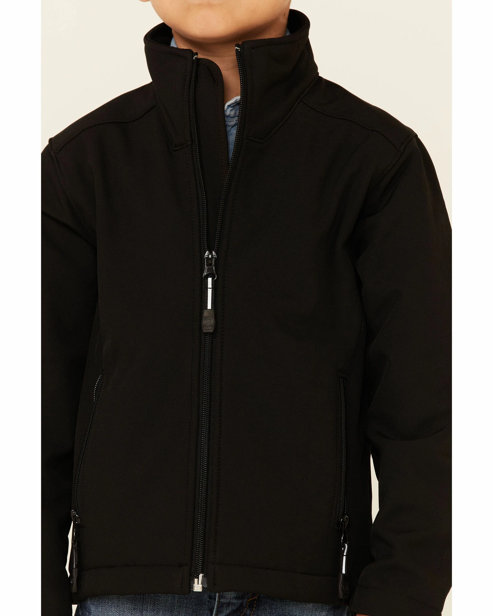 Roper Boys' Black Hi Tech Fleece Softshell Jacket 5 Roper Boys' Black Hi Tech Fleece Softshell Jacket - Image 3
