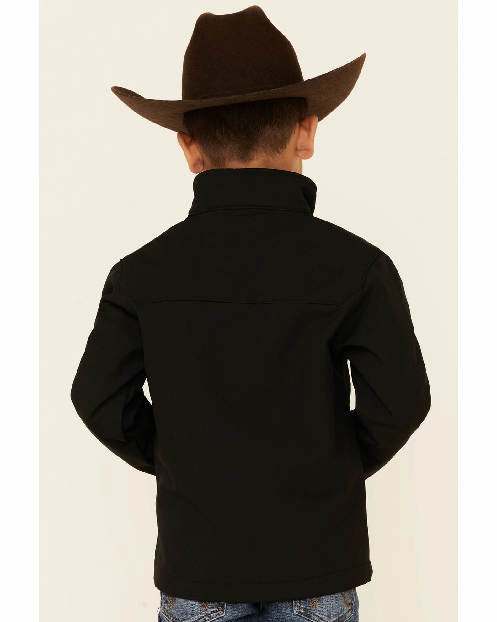 Roper Boys' Black Hi Tech Fleece Softshell Jacket 6 Roper Boys' Black Hi Tech Fleece Softshell Jacket - Image 4