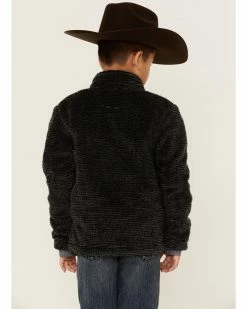 Roper Boys' Grey Polar Fleece 1/4 Zip Front Pullover 9 Roper Boys' Grey Polar Fleece 1/4 Zip Front Pullover -Roper Shop 2000326191 020 P3