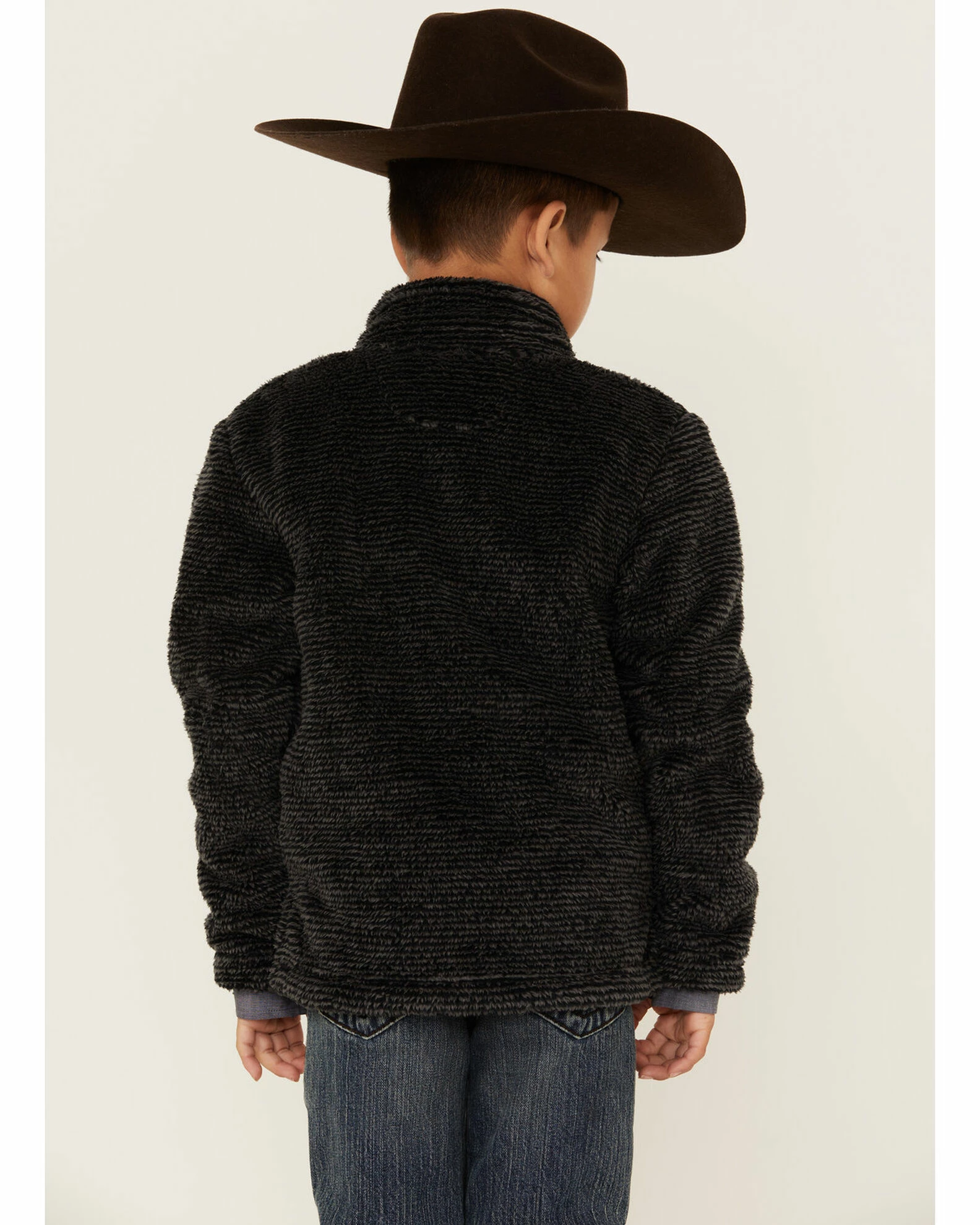 Roper Boys' Grey Polar Fleece 1/4 Zip Front Pullover 5 Roper Boys' Grey Polar Fleece 1/4 Zip Front Pullover - Image 3