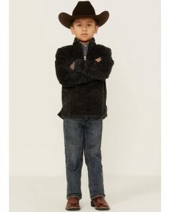 Roper Boys' Grey Polar Fleece 1/4 Zip Front Pullover 10 Roper Boys' Grey Polar Fleece 1/4 Zip Front Pullover -Roper Shop 2000326191 020 P4