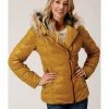 Roper Stetson Women's Gold Yellow Quilted Jacket  -Roper Shop 2000326390 700 P1